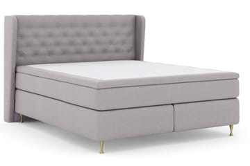 Select No 6 Komplett Sengepakke 180x200 Fast Memory/Pocket - Lysegrå/Gullben - Møbler - Senger - Kontinentalsenger