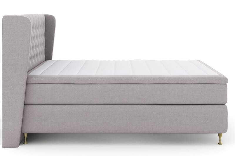 Select No 6 Komplett Sengepakke 180x200 Fast Memory/Pocket - Lysegrå/Gullben - Møbler - Senger - Kontinentalsenger
