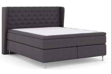 Select No 6 Komplett Sengepakke 180x200 Fast/Medium Watergel - Mørkegrå/Sølvben - Møbler - Senger - Kontinentalsenger