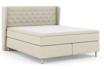 Select No 6 Komplett Sengepakke 180x200 Medium Watergel - Beige/Metallben - Møbler - Senger - Kontinentalsenger