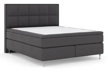 Select No 6 Komplett Sengepakke 210x210 F/M Lateks/Memory - Mørkegrå/Sølvben - Møbler - Senger - Kontinentalsenger