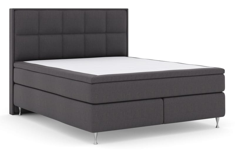 Select No 6 Komplett Sengepakke 210x210 F/M Lateks/Memory - Mørkegrå/Sølvben - Møbler - Senger - Kontinentalsenger