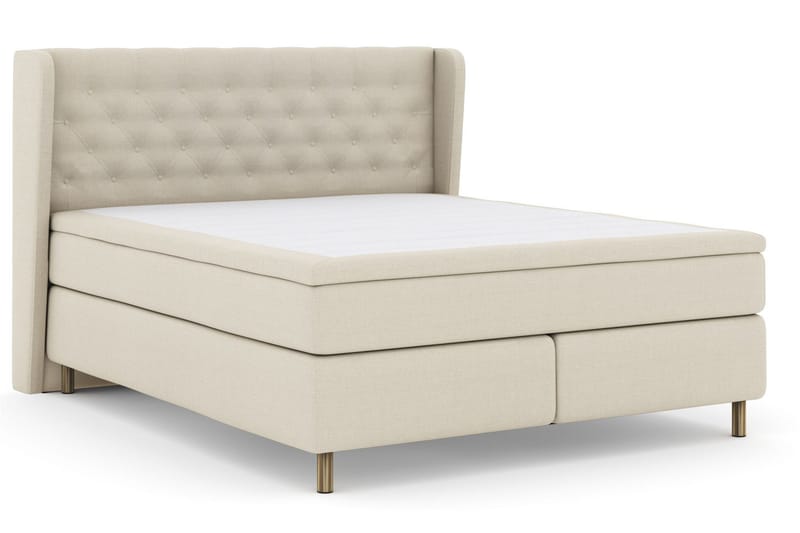 Select No 6 Komplett Sengepakke 210x210 F/M Memory/Pocket - Beige/Kobberben - Møbler - Senger - Kontinentalsenger