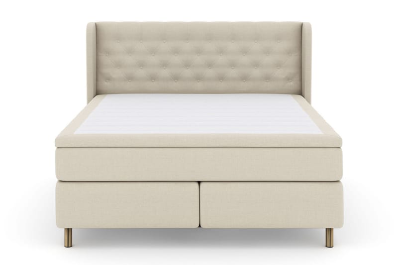 Select No 6 Komplett Sengepakke 210x210 F/M Memory/Pocket - Beige/Kobberben - Møbler - Senger - Kontinentalsenger