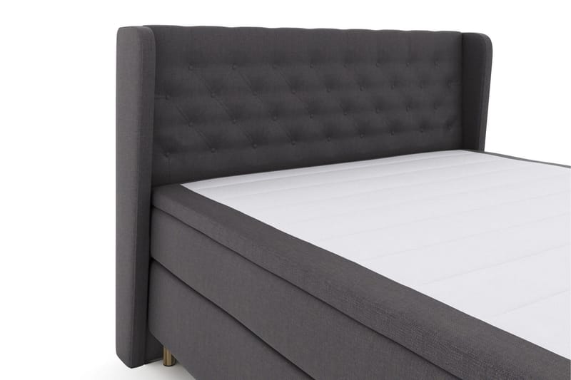 Select No 6 Komplett Sengepakke 210x210 Medium Memory/Pocket - Mørkegrå/Kobberben - Møbler - Senger - Kontinentalsenger