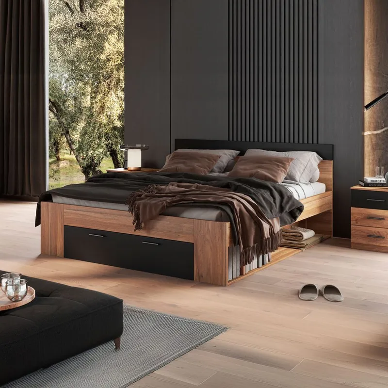 Seng Beta med Skuffer - 180 cm, Mauvella eik - Møbler - Senger - Sengeramme & sengestamme