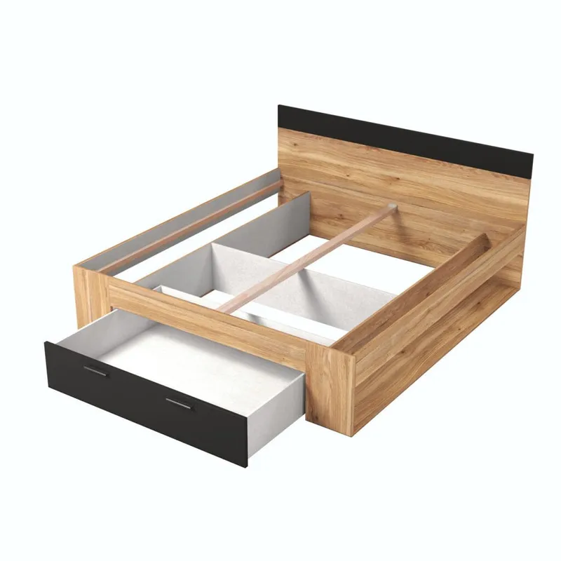 Seng Beta med Skuffer - 180 cm, Mauvella eik - Møbler - Senger - Sengeramme & sengestamme