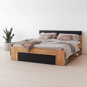 Seng Beta med Skuffer - 180 cm, Mauvella eik - Møbler - Senger - Sengeramme & sengestamme