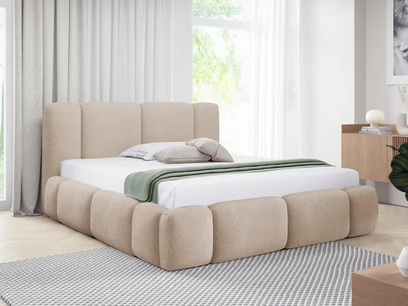 seng Bianco Lambi 06 120x200 - beige - Møbler - Senger - Senger med oppbevaring