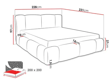 seng Bianco Lambi 06 200x200 - beige - Møbler - Senger - Senger med oppbevaring