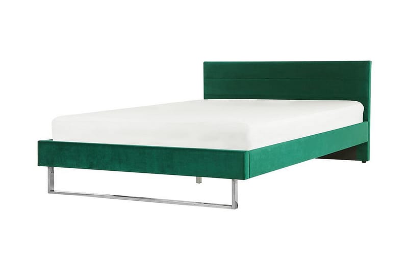 Seng Chinou 180x200 cm - Grønn/Fløyel - Sengeramme & sengestamme