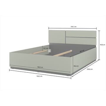 Seng Cross S - 160 cm, Grønn - Møbler - Senger - Sengeramme & sengestamme