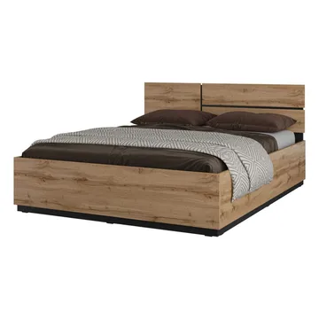 Seng Cross S - 160 cm, Wotan eik - Møbler - Senger - Sengeramme & sengestamme