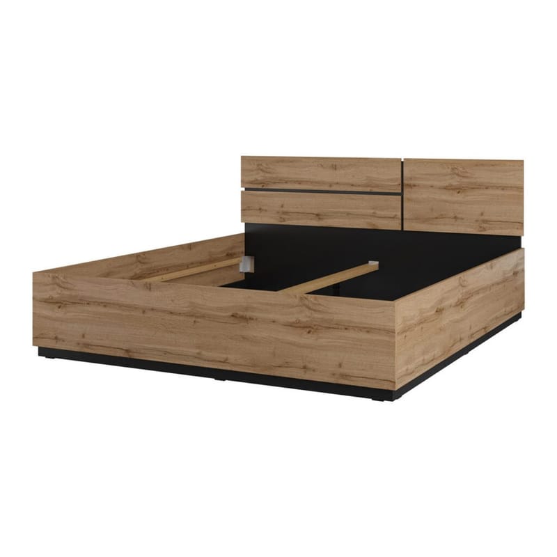 Seng Cross S - 180 cm, Wotan eik - Møbler - Senger - Sengeramme & sengestamme
