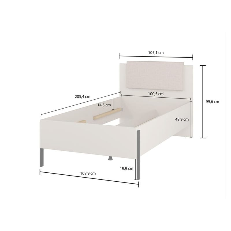 Seng Jukon S med løft for oppbevaring - 100 cm - Møbler - Senger - Sengeramme & sengestamme