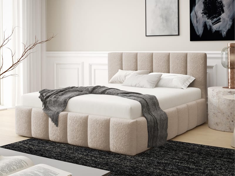 seng Lunaro Lambi 06 140x200 - beige - Møbler - Senger - Senger med oppbevaring