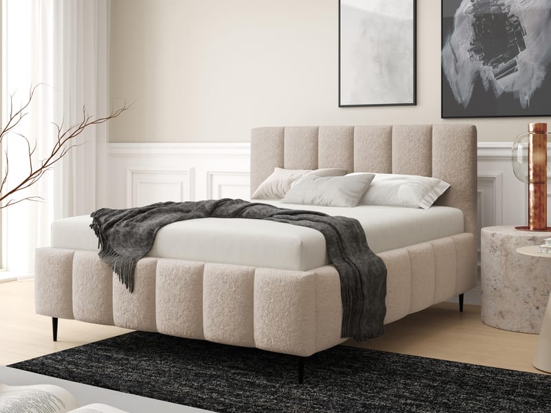 seng Lunaro Lambi 06 180x200 - beige - Møbler - Senger - Senger med oppbevaring
