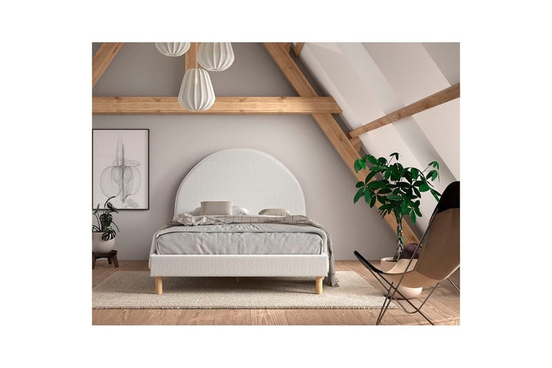 Seng Måne Hvit, 140 x 200 cm - Hvit, 140 x 200 cm - Møbler - Senger - Sengeramme & sengestamme