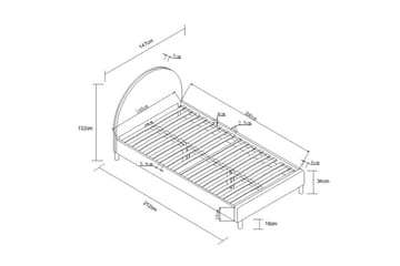 Seng Måne Oliven Grønn, 140 x 200 cm - Oliven Grønn, 140 x 200 cm - Møbler - Senger - Sengeramme & sengestamme