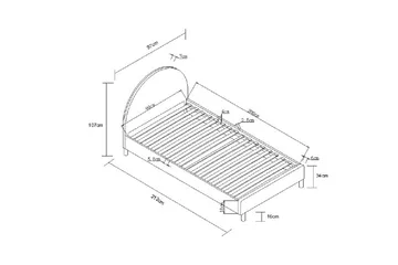 Seng Måne Oliven Grønn, 90 x 200 cm - Oliven Grønn, 90 x 200 cm - Møbler - Senger - Sengeramme & sengestamme