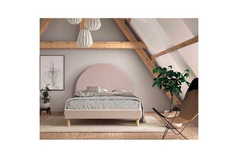 Seng Måne Rosa, 140 x 200 cm - Rosa, 140 x 200 cm - Møbler - Senger - Sengeramme & sengestamme