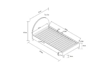 Seng Måne Rosa, 90 x 200 cm - Rosa, 90 x 200 cm - Møbler - Senger - Sengeramme & sengestamme