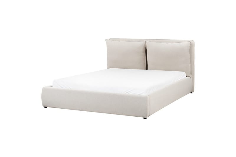 Seng med lagring Bajonna - Beige, 160x200 cm - Møbler - Senger - Senger med oppbevaring