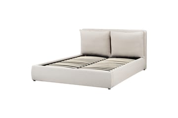 Seng med lagring Bajonna - Beige, 160x200 cm - Møbler - Senger - Senger med oppbevaring