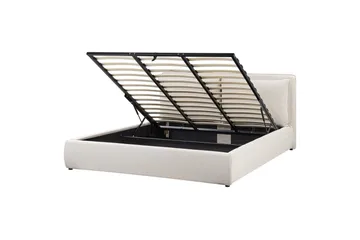 Seng med lagring Bajonna - Beige, 180x200 cm - Møbler - Senger - Senger med oppbevaring