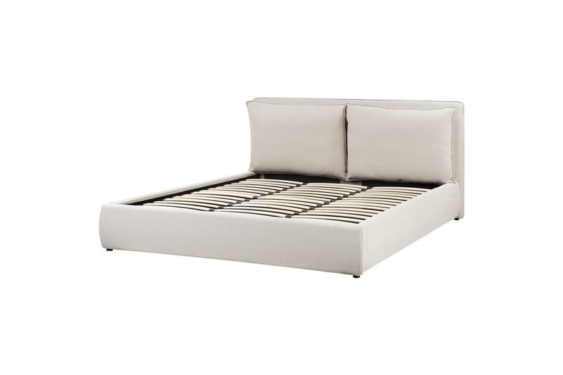 Seng med lagring Bajonna - Beige, 180x200 cm - Møbler - Senger - Senger med oppbevaring