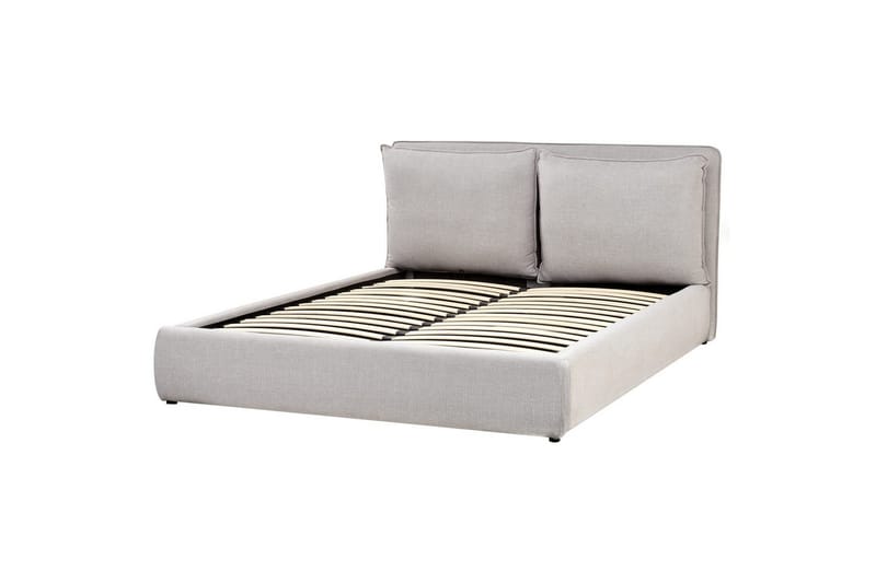 Seng med lagring Bajonna - Grå, 160x200 cm - Møbler - Senger - Senger med oppbevaring