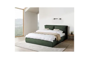 Seng med lagring Bajonna - Grønn, 180x200 cm - Møbler - Senger - Senger med oppbevaring