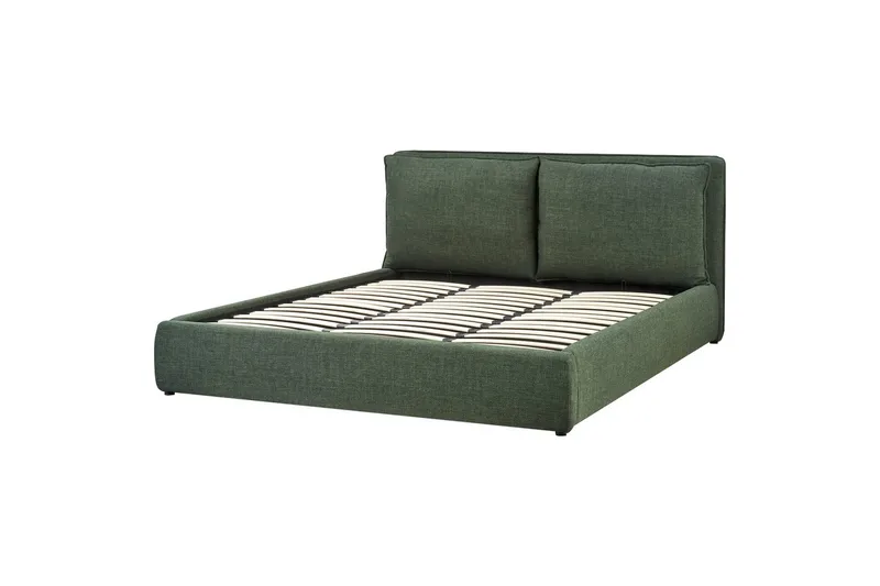 Seng med lagring Bajonna - Grønn, 180x200 cm - Møbler - Senger - Senger med oppbevaring