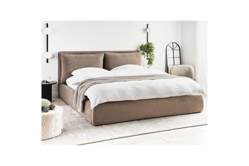 Seng med lagring Bajonna - Taupe, 180x200 cm - Møbler - Senger - Senger med oppbevaring