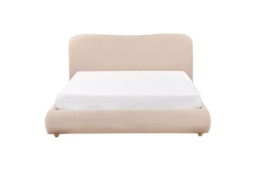 Seng med lagring Blagnac - Beige/Bouclé, 160x200 cm - Møbler - Senger - Senger med oppbevaring