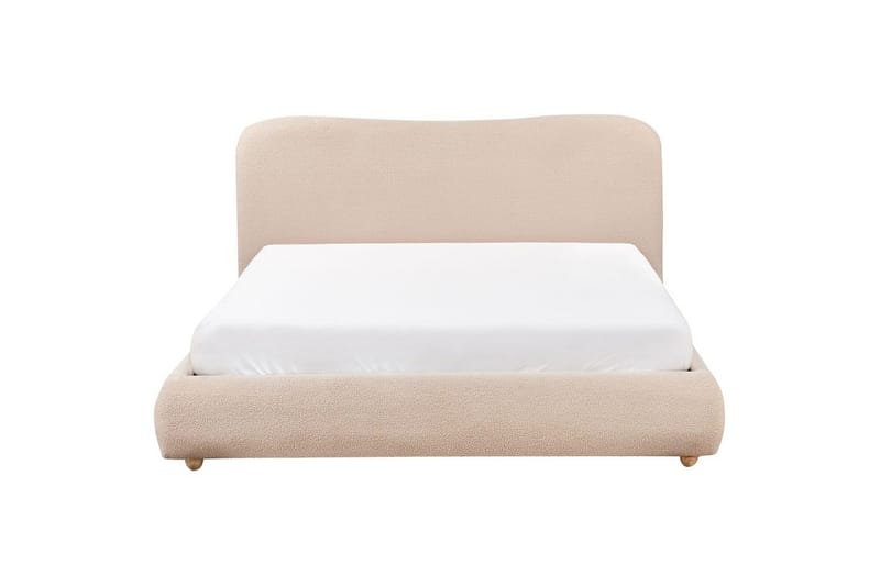 Seng med lagring Blagnac - Beige/Bouclé, 160x200 cm - Møbler - Senger - Senger med oppbevaring