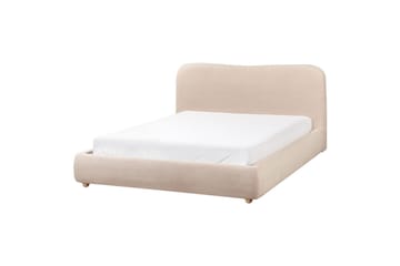 Seng med lagring Blagnac - Beige/Bouclé, 160x200 cm - Møbler - Senger - Senger med oppbevaring