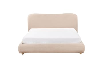 Seng med lagring Blagnac - Beige/Bouclé, 160x200 cm - Møbler - Senger - Senger med oppbevaring