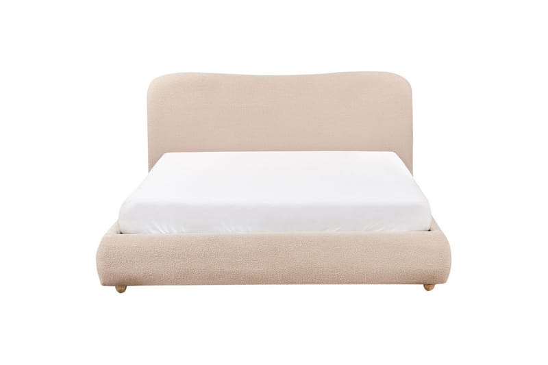Seng med lagring Blagnac - Beige/Bouclé, 160x200 cm - Møbler - Senger - Senger med oppbevaring