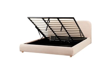 Seng med lagring Blagnac - Beige/Bouclé, 180x200 cm - Møbler - Senger - Senger med oppbevaring