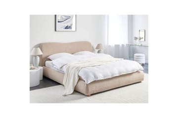 Seng med lagring Blagnac - Beige/Bouclé, 180x200 cm - Møbler - Senger - Senger med oppbevaring