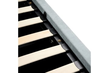 Seng med lagring Blagnac - Blå/Polyester, 160x200 cm - Møbler - Senger - Senger med oppbevaring