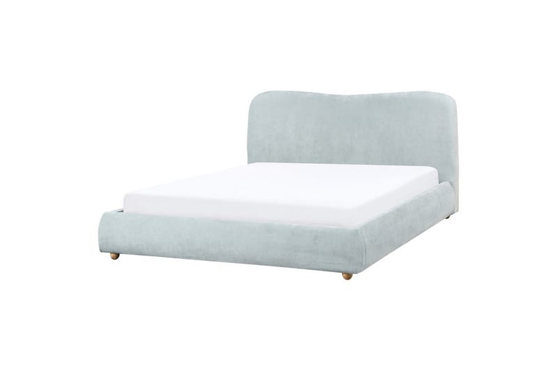 Seng med lagring Blagnac - Blå/Polyester, 160x200 cm - Møbler - Senger - Senger med oppbevaring