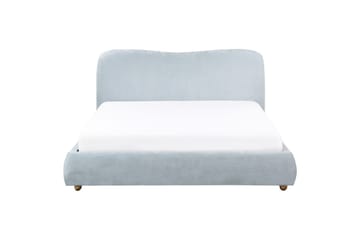 Seng med lagring Blagnac - Blå/Polyester, 160x200 cm - Møbler - Senger - Senger med oppbevaring