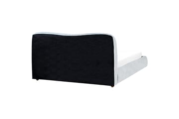 Seng med lagring Blagnac - Blå/Polyester, 160x200 cm - Møbler - Senger - Senger med oppbevaring