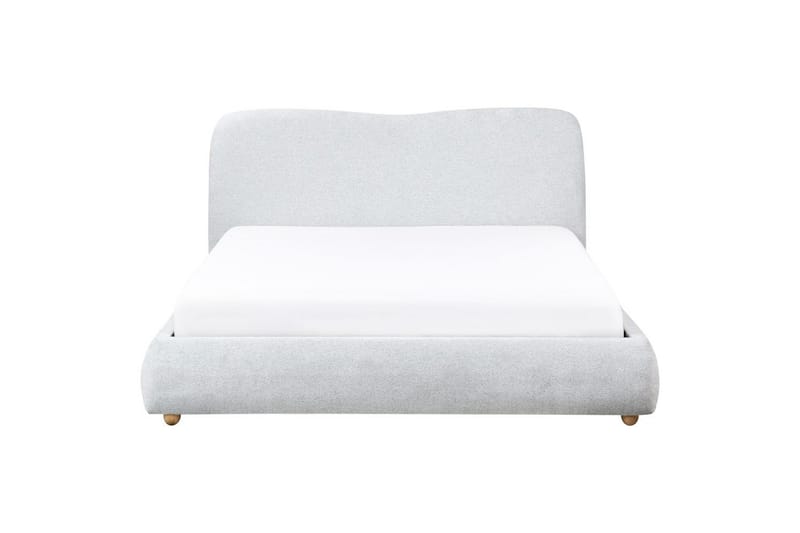 Seng med lagring Blagnac - Grå/Polyester, 160x200 cm - Møbler - Senger - Senger med oppbevaring