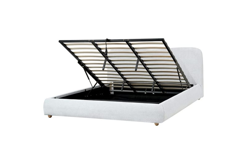 Seng med lagring Blagnac, Grå/Polyester, 180x200 cm