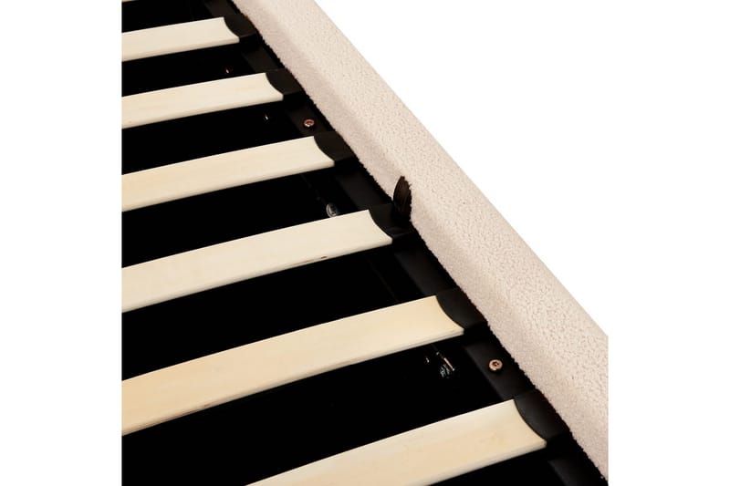 Seng med lagring Blagnac - Lys beige/Bouclé, 160x200 cm - Møbler - Senger - Senger med oppbevaring