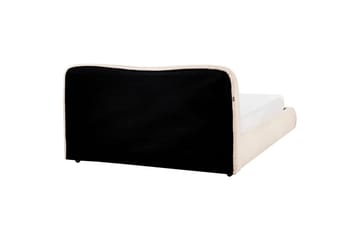 Seng med lagring Blagnac - Lys beige/Bouclé, 160x200 cm - Møbler - Senger - Senger med oppbevaring