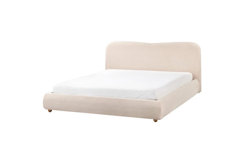 Seng med lagring Blagnac - Lys beige/Bouclé, 180x200 cm - Møbler - Senger - Senger med oppbevaring